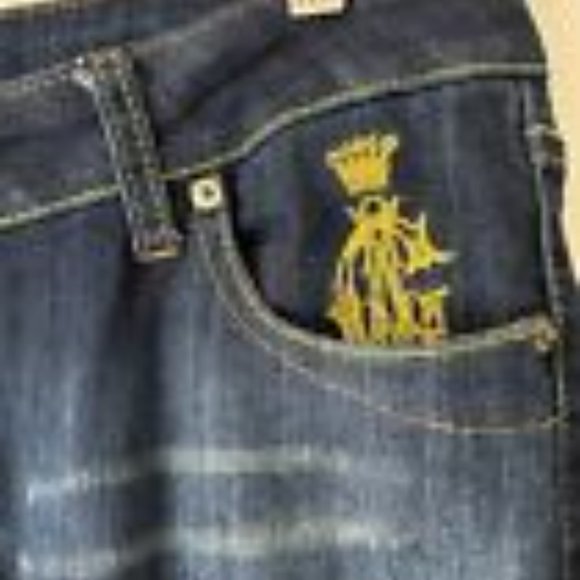 Y2K Ed Hardy by Christian Audigier Mens Size 31x34 Japan Tiger Embroidered Jeans - Picture 5 of 7